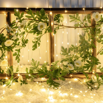 PCORES 2Pack Warm White Fairy Lights Battery Operated with Timer, Waterproof 33FT 100LED String Lights Indoor Outdoor, Copper Wire Fairy Lights for Bedroom, Christmas, Parties, Wedding