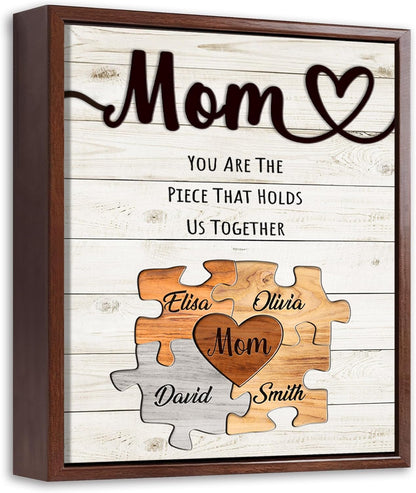 Skiennix Personalized Mother's Day Gift - Custom Puzzles & Canvas Prints for Mom | Unique Wall Art Decor