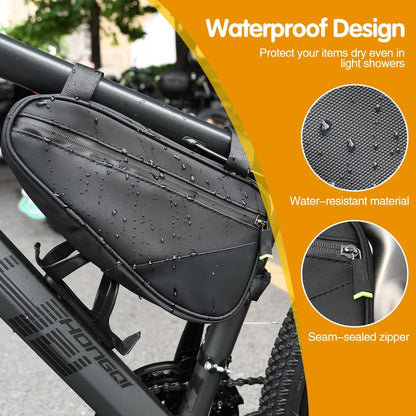 PXZBLG Bike Repair Kit, Bike Bicycle Frame Storage Bag, Waterproof Bike Triangle Bag, 16-in-1 Bike Multitool, Bicycle Tire Repair Kit, 4mm and 5mm Allen Wrenches for Mountain Road Bike, MTB
