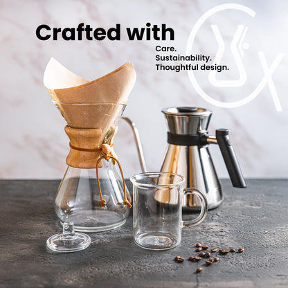Chemex Pour-Over Glass Coffeemaker - Classic Series - 6-Cup - Exclusive Packaging