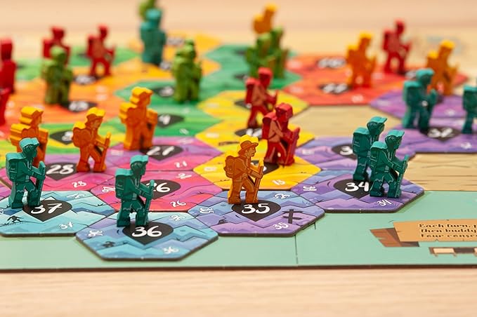 Allplay - Switchbacks Board Game for Adults and Families - Tile-Laying - Small Box - Filler Game with Fangs - 1 Minute to Teach Travel Game - 2 to 4 Players - 15 Minute Play Time