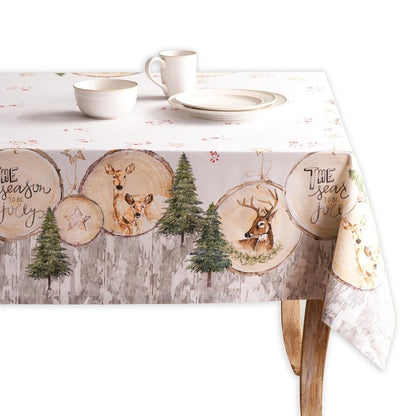 Maison d' Hermine Table Cloth Rectangle Table 100% Cotton 70 x 90 Inches Fall Tablecloth Reusable Everyday Use for Thanksgiving Christmas Decorations Dining Farmhouse Party (Mountain Life)