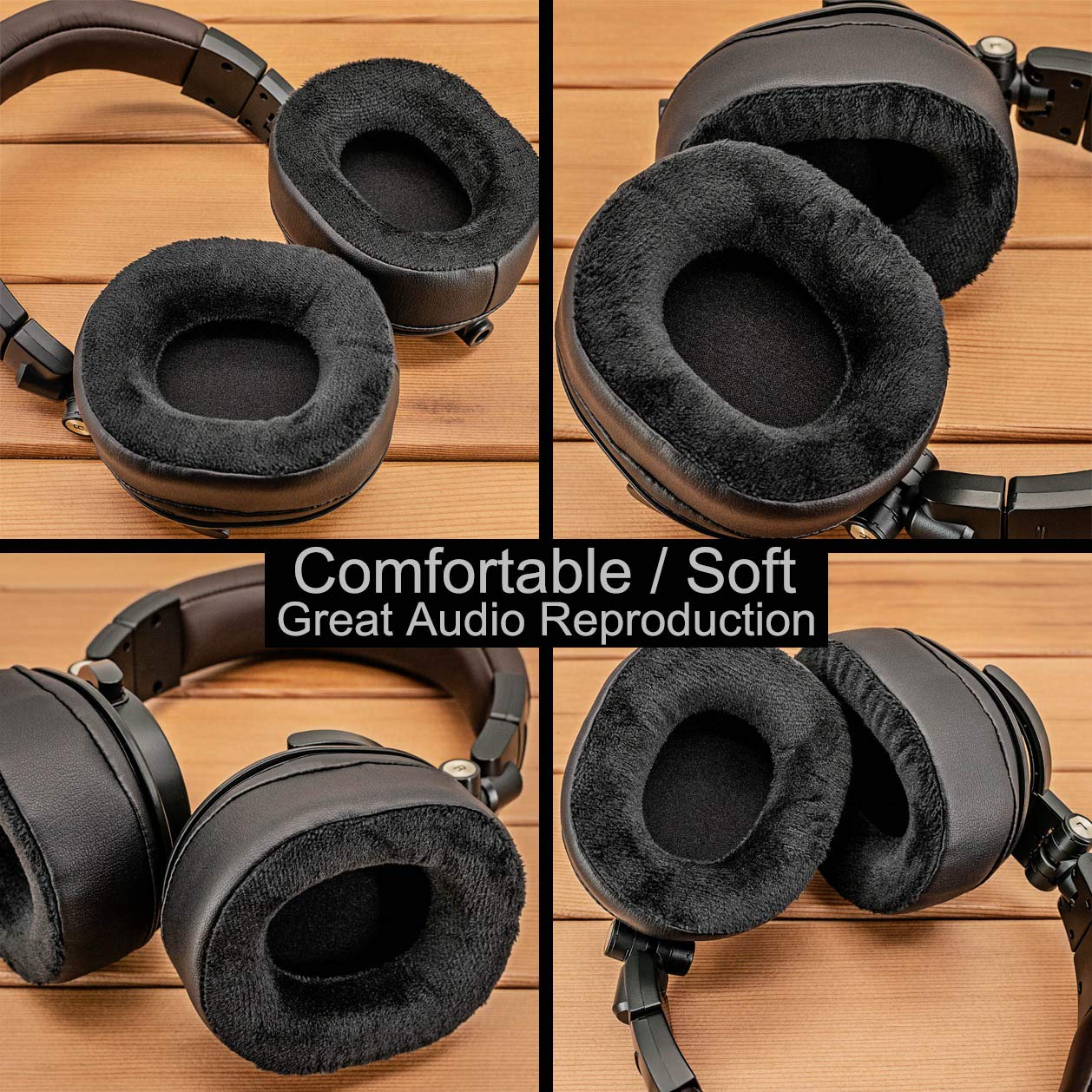 Arctis 7 Ear Cushion Replacement Ear Pads Compatible with ATH-M50x M50 M40, Arctis 7 Arctis Pro, ATH-WS1100iS, HD280 Pro, MDR-7506 V6 Headphone (Hybrid Velour)