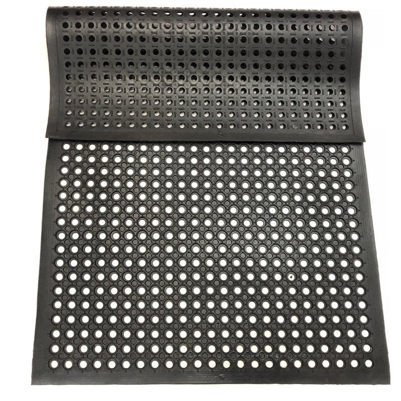 Uniboho Outdoor Rubber Floor Mats Anti Slip Restaurant Commercial Kitchen Rubber Drainage Mat 60 x 35 Heavy Duty Mat for Garage Garden Indoor Outside Industral Pool Entrance Bar Wet Area