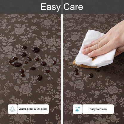 Smiry Rectangle Table Cloth, Waterproof Heavy Duty Vinyl Tablecloth, Wipeable Washable Table Cover for Kitchen and Dining Room (Coffee, 54" X 108")