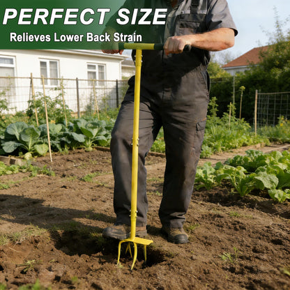 BARAYSTUS Hand Tiller Cultivator with Steel Garden Claw, Manual Twist Tiller Soil Loosening Garden Tool for Flower Beds, Raised Beds & Planter Boxes