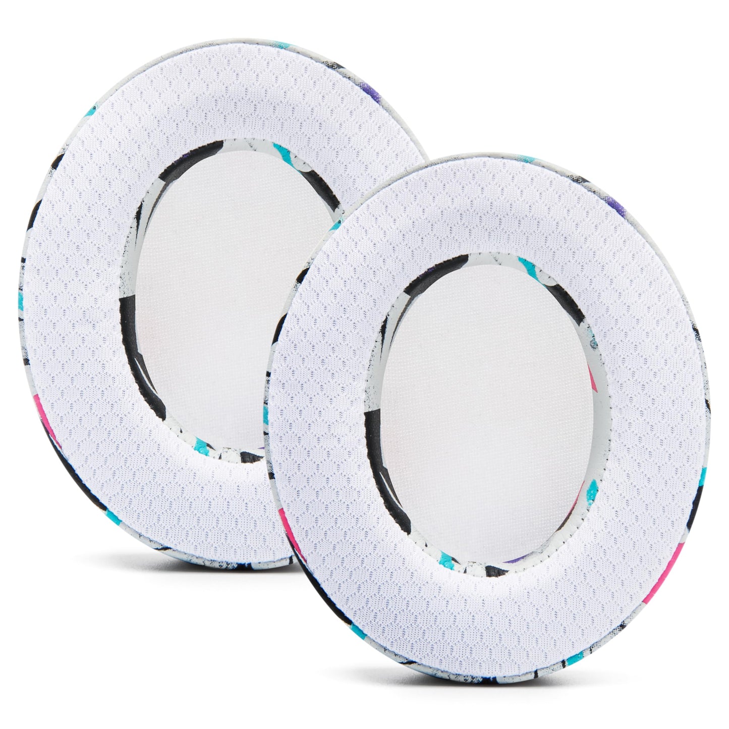 WC Freeze for Arctis Nova - Hybrid Fabric Cooling Gel Replacement Earpads for Arctis Nova Pro Wired, Nova 7, 5, 4, 3, 1 - Made by Wicked Cushions (Does Not Fit Nova Pro Wireless) | 90's White