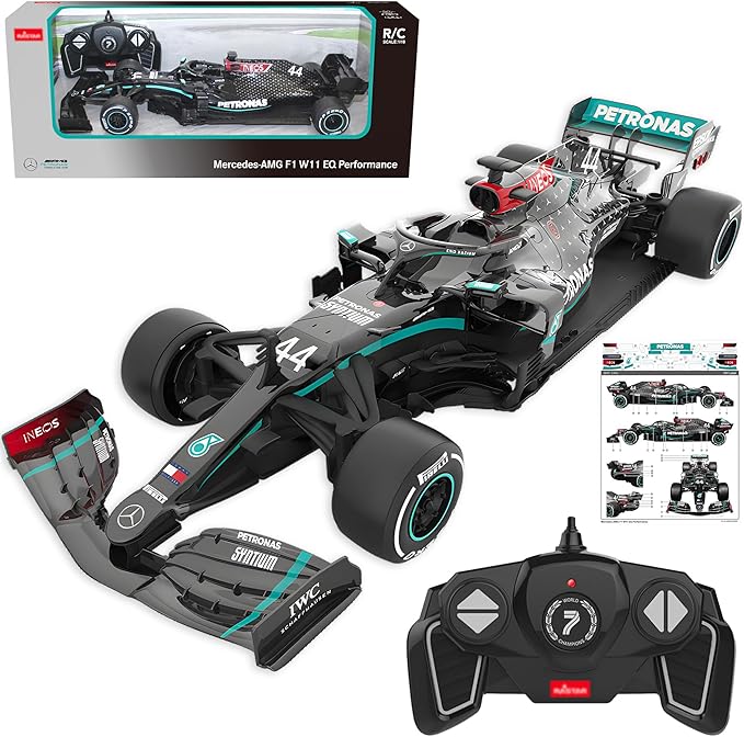 BEZGAR Mercedes-Benz F1 W11 Licensed 1:18 Remote Control Car - 2.4GHz RC Race Car with Authentic LiveryOfficially Licensed F1 for Kids &amp Collectors