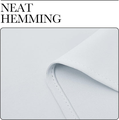 NICETOWN Blackout Curtain Panels - Thermal Insulated Grommet Top Drapes | Greyish White, 34"x36" (2 Panels)