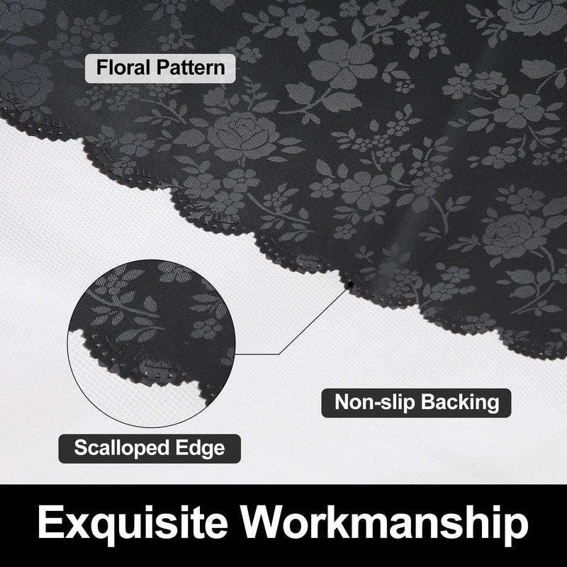 Smiry Rectangle Table Cloth, Waterproof Heavy Duty Vinyl Tablecloths, Wipeable Washable Table Cover for Kitchen and Dining Room (Black, 70" X 108")