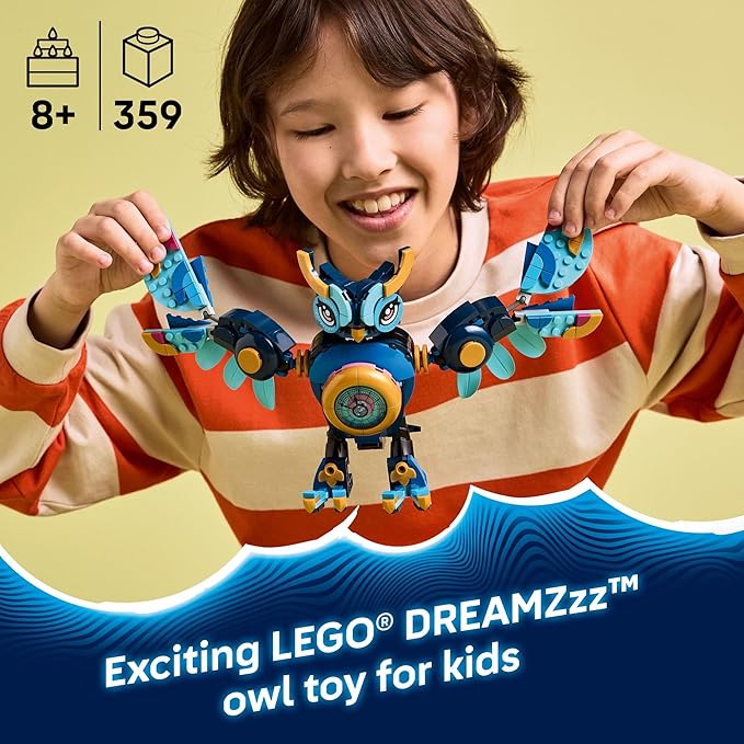 LEGO DREAMZzz Zoey’s Time Owl Building Toy - Pretend Play Set for Girls &amp Boys - Storytelling Toy for Kids Ages 8+ with 2 Construction Modes - Gift Idea for Birthdays &amp Holidays - 71494