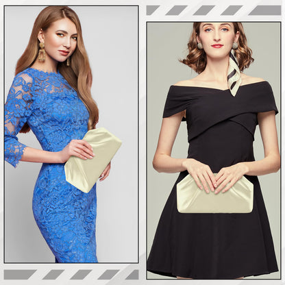 ERKOON Clutch Purse for Women Elegant Pleated Evening Bag Vegan Leather Clutch Dressy Crossbody Shoulder Formal Handbag for Weddings Galas with 2 Chain Straps (Apricot)