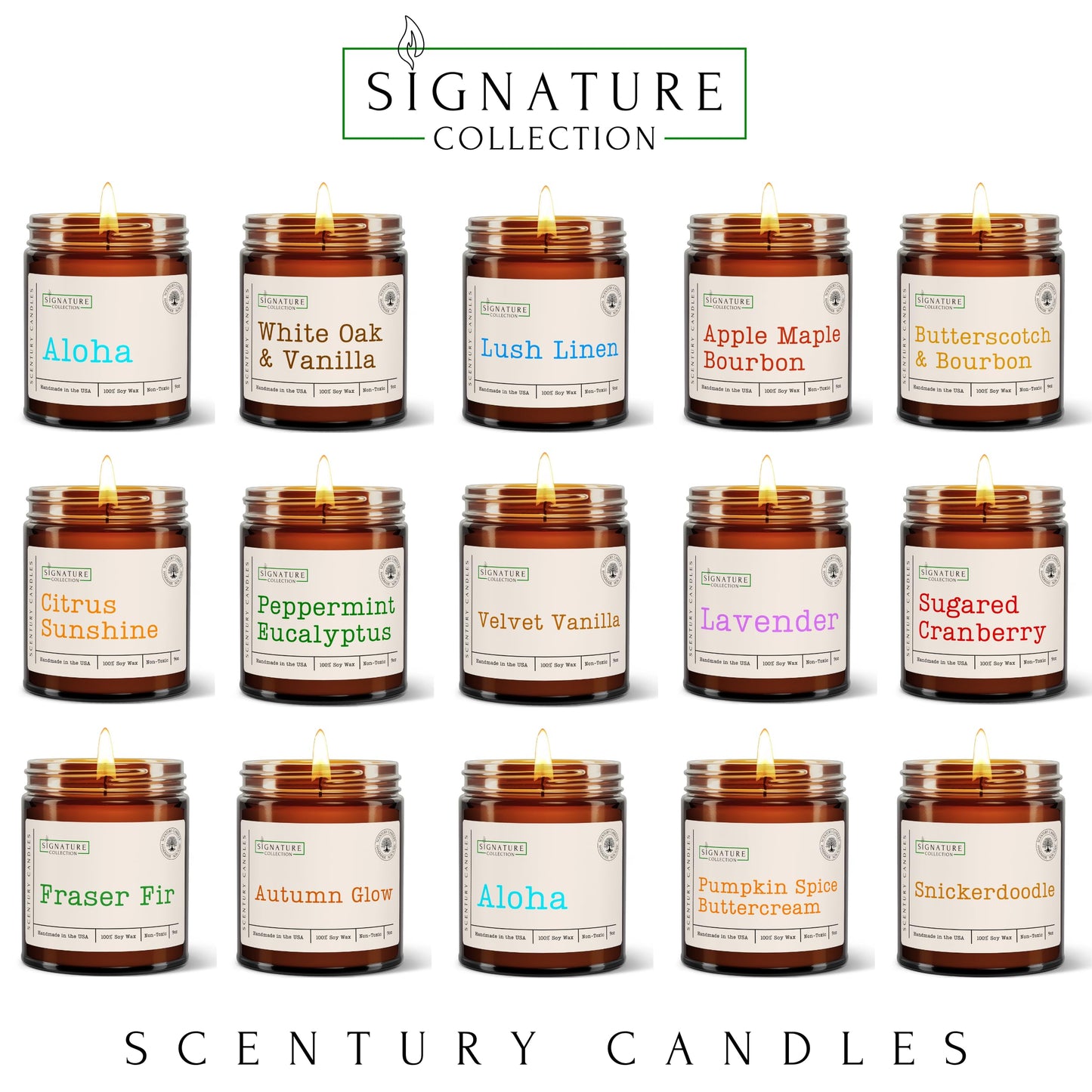 Lush Linen Scented Candle, Many Scents to Choose from, All Natural Non-Toxic Soy Wax, Handmade in the USA(Lush Linen)