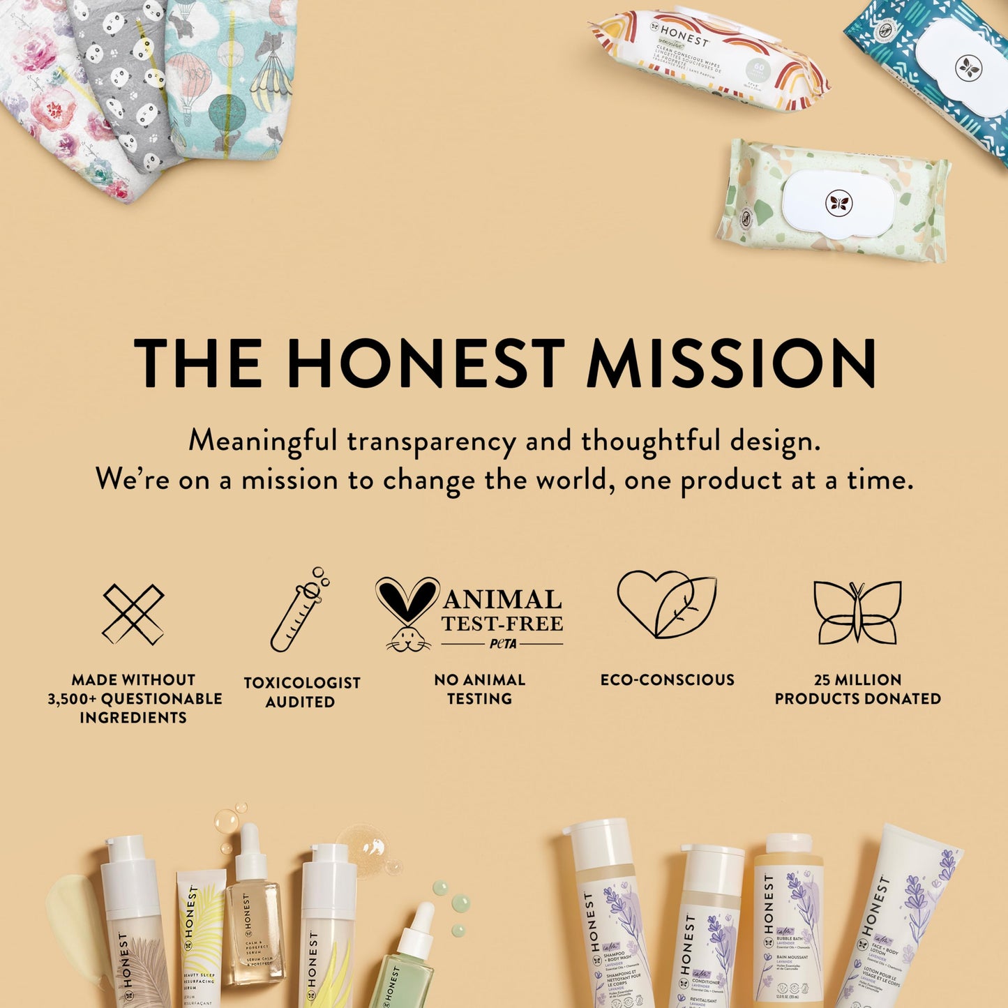 The Honest Company Foaming Bubble Bath | Gentle for Baby | Naturally Derived, Tear-free, Hypoallergenic | Lavender Calm, 12 fl oz