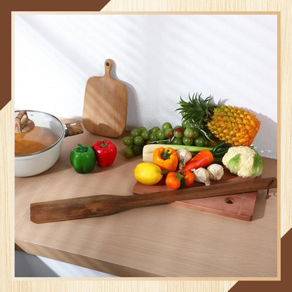 FillTouch 28 Inch Long Wooden Paddle for Cooking Flat Wooden Spatula Crawfish Paddle Stir Mixing Seafood Boil Pot Cooking Spatula for Camping Restaurants(Acacia Wood)