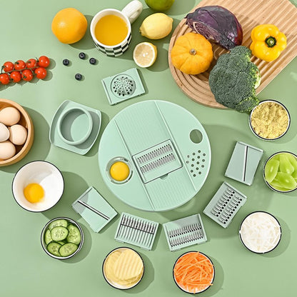 Multi-Use Large Salad Spinner,Mandoline Vegetable Fruits Wash Bowl with 5 Blade Slicer with Dicer,Pasta Fries Spin Dryer,Egg Yolk66