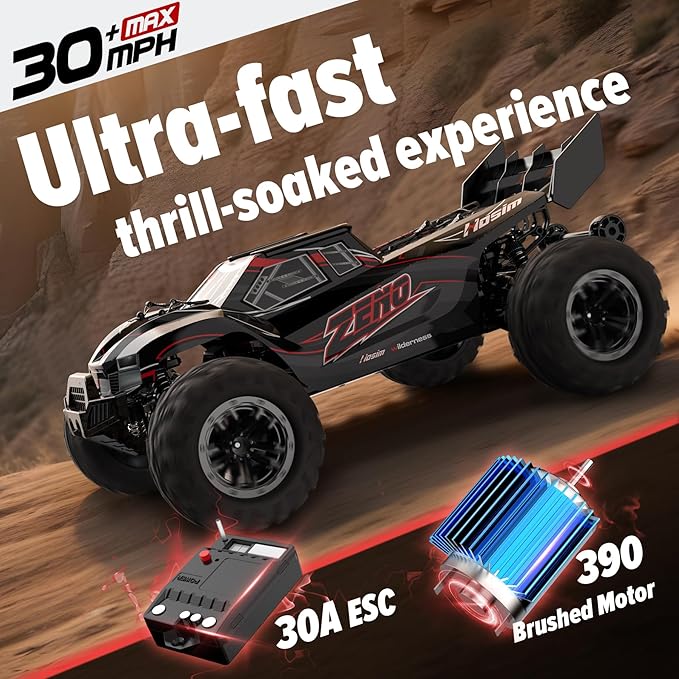 Hosim 1/10 RC Car for Adults &amp Boys 48+KMH Electric Remote Control Car High Speed Large RC Truck 4X4 Off-Road All Terrains Waterproof Monster Trucks Hobby RC Cars Toys Gifts for Boys 8-12