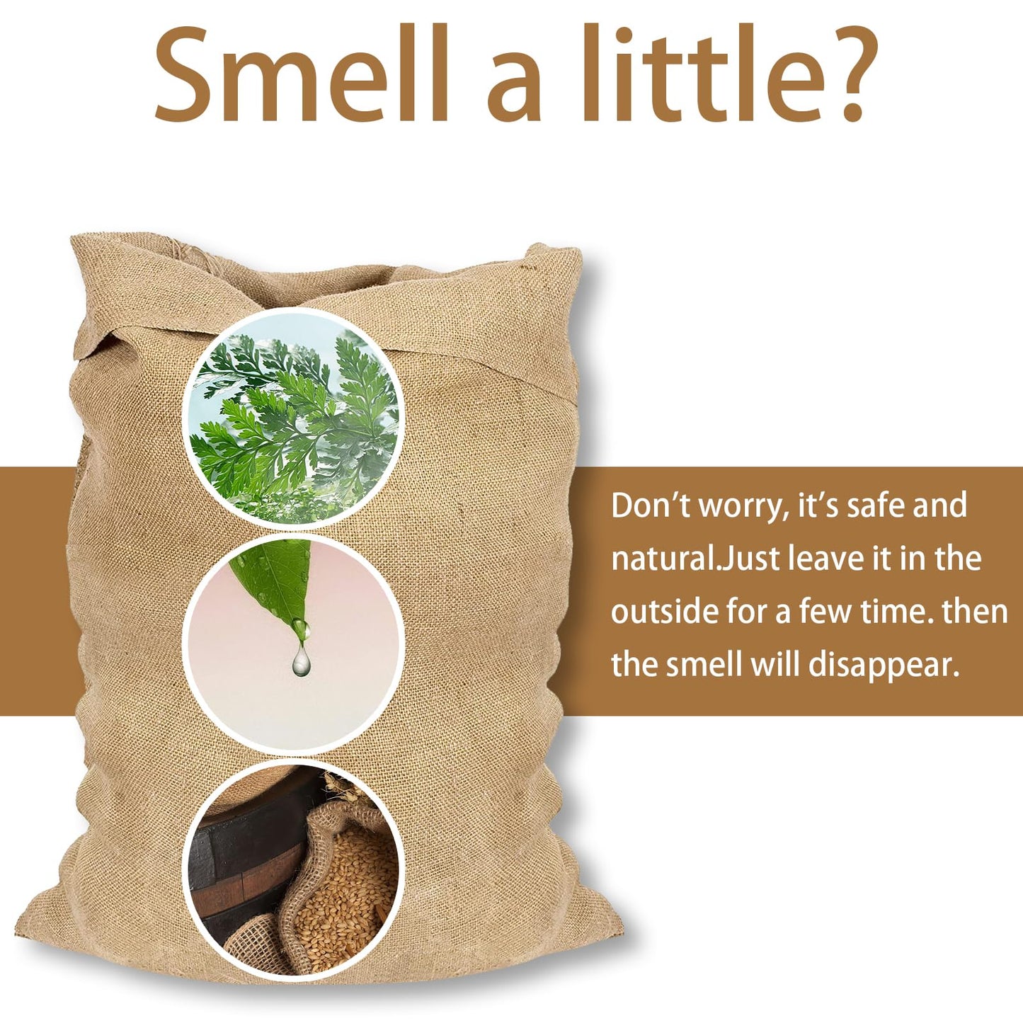 5PCS Large Burlap Bags- 20x30 Inch Natural Jute Burlap Sacks, Reusable Plant Grow Bags Root Vegetable Holders, Strong Potato Sacks for Gardening Planting Food Storage