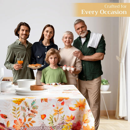 Maison d' Hermine Table Cloth Rectangle Table 100% Cotton 60 x 120 Inches Fall Tablecloth Reusable Everyday Use for Thanksgiving Christmas Decorations Dining Farmhouse Party (Amarante)
