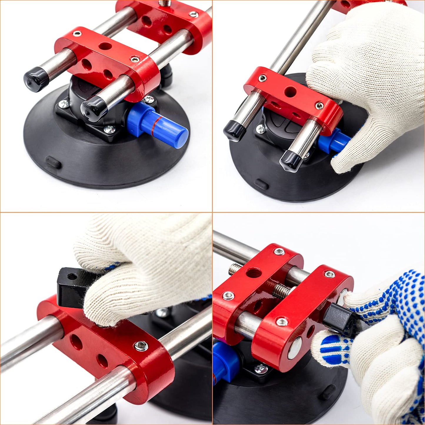 HIGHTOP 90 Degree Stone Seam Setter with 6Inch Suction Cup Seam Joining Leveling,Solid Countertop Installation Tool for Quartz slabs ，Granite, Stone, Marble,Tile Gap Regulator