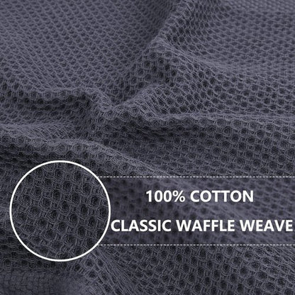 Homaxy 100% Cotton Waffle Weave Kitchen Dish Towels, Ultra Soft Absorbent Quick Drying Cleaning Towel, 13 x 28 Inches, 24-Pack, Mixed Color