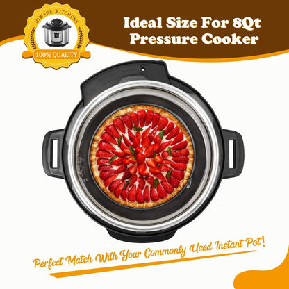HIWARE 8 Inch Non-stick Springform Pan with Removable Bottom - Leakproof Cheesecake Pan