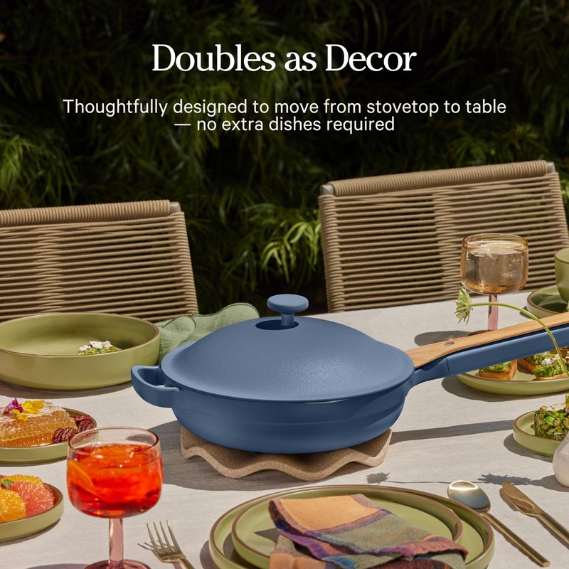 Our Place Mini Always Pan | 8.5" Ceramic Pan with Modular Lid & Beechwood Spatula | Patented 10-in-1 Nonstick, Non-Toxic Cookware Made Without PFAS | Induction & Oven-Safe up to 450°F | Lavender