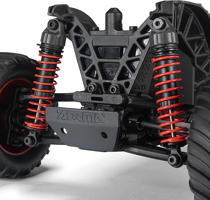 ARRMA RC Truck 1/16 Quake GROM 4X4 RTR Brushed Monster Truck (Battery &amp Charger Included) Red ARA2137T1