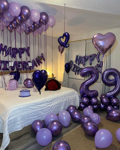 Purple 2 Balloon, Number Balloon 40 Inch, Two Balloon Number Birthday Decorations, Second 2nd Birthday Party Supplies, Number 2 Balloon