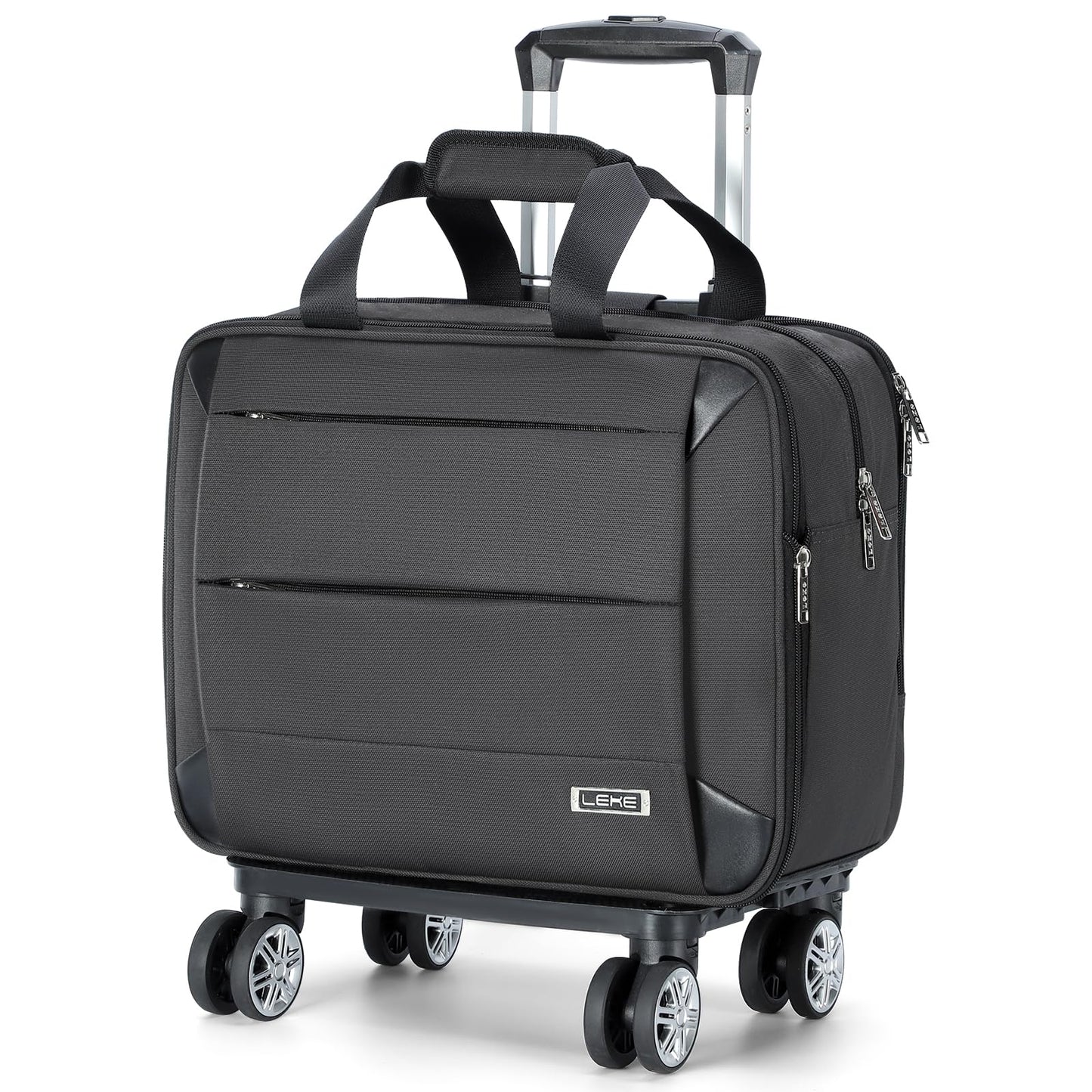 Lekebobor Rolling Laptop Bag - Rolling Laptop Briefcase on Wheels for Women/Men Fits Up to 15.6Inch Rolling computer Bags Water Resistant for Travel Work and Business (Blue)