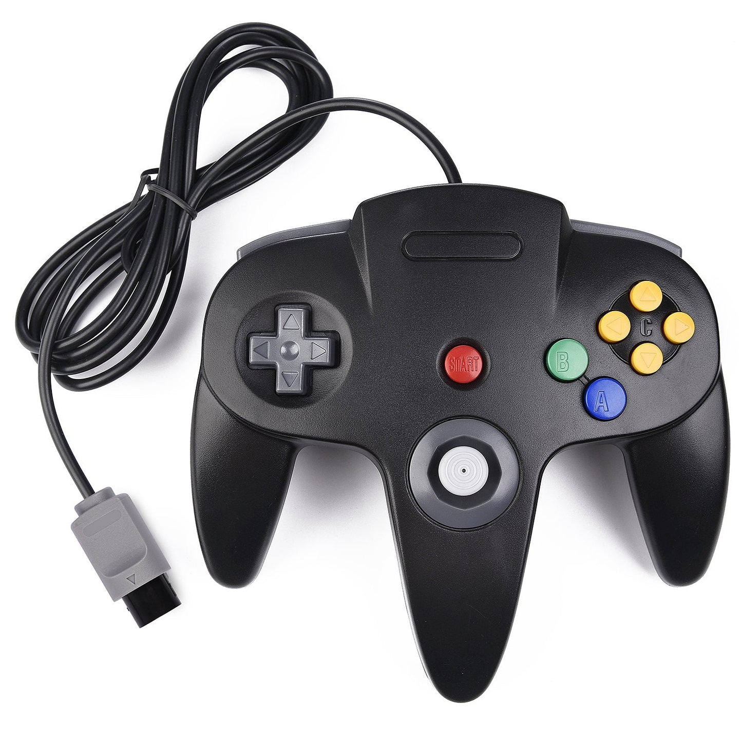 miadore N64 Classic Controller, Retro N64 64-bit Remote Gamepad Joystick for N64 Console Video Game System (Black)