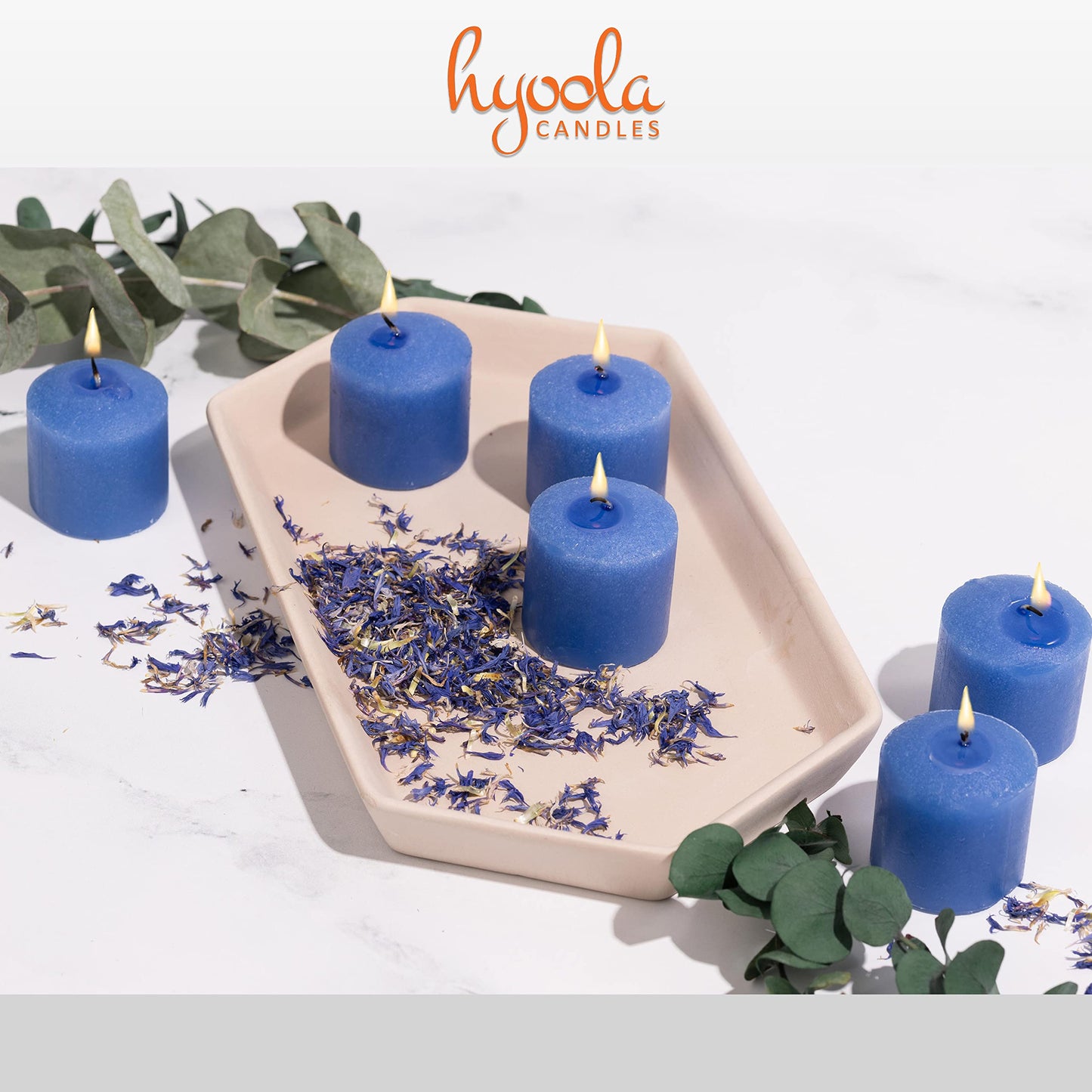 HYOOLA Scented Votive Candles - Wellness Votive Candles -12 Hour Burn Time - 9 Pack - European Made