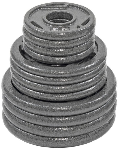 BalanceFrom Cast Iron Olympic 2-Inch Plate Weight Plate for Strength Training and Weightlifting, 70 LB Set (4x 2.5/5/10LB), Color #4, Multiple Packages