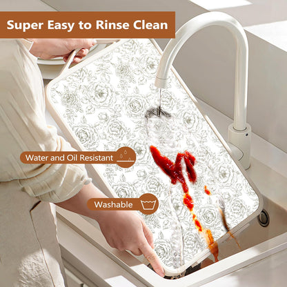 Shelf Drawer Liner for Kitchen Cabinets Non Adhesive, 11.8" x 20FT Slip Resistant Strong Grip Thickened Cabinet Liners for Shelves, Non Slip Plastic Shelving Paper for Cupboard, Dresser, Pantry, Rose