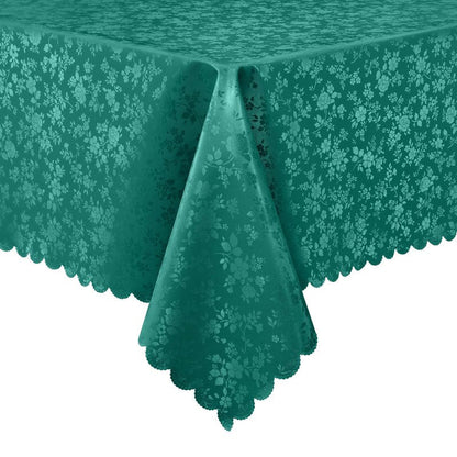 Smiry Rectangle Table Cloth, Waterproof Heavy Duty Vinyl Tablecloths, Wipeable Washable Table Cover for Kitchen and Dining Room (Christmas Green, 60" X 120")