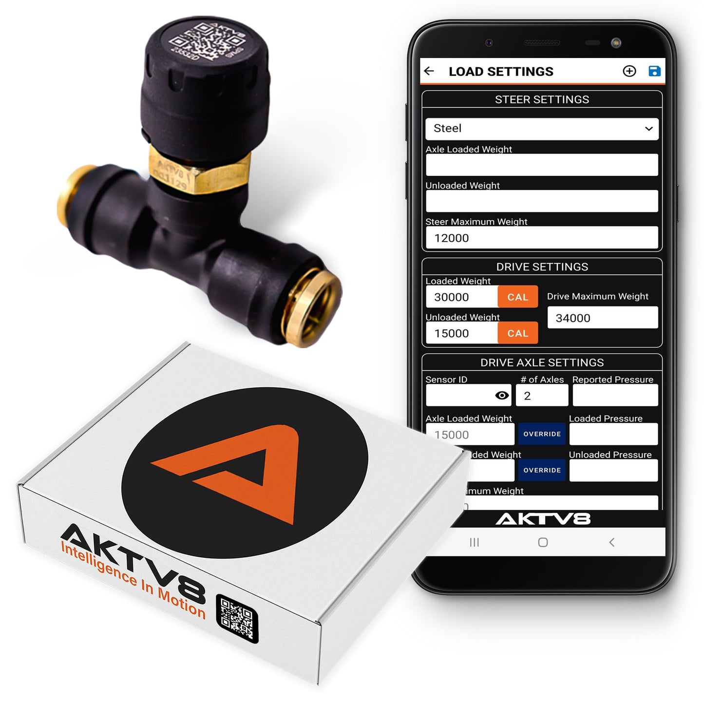 AKTV8 PressureTech™ Onboard Scale System - Real-Time Load Measurement for Trucks and Range Extender Kit for Commercial Vehicles