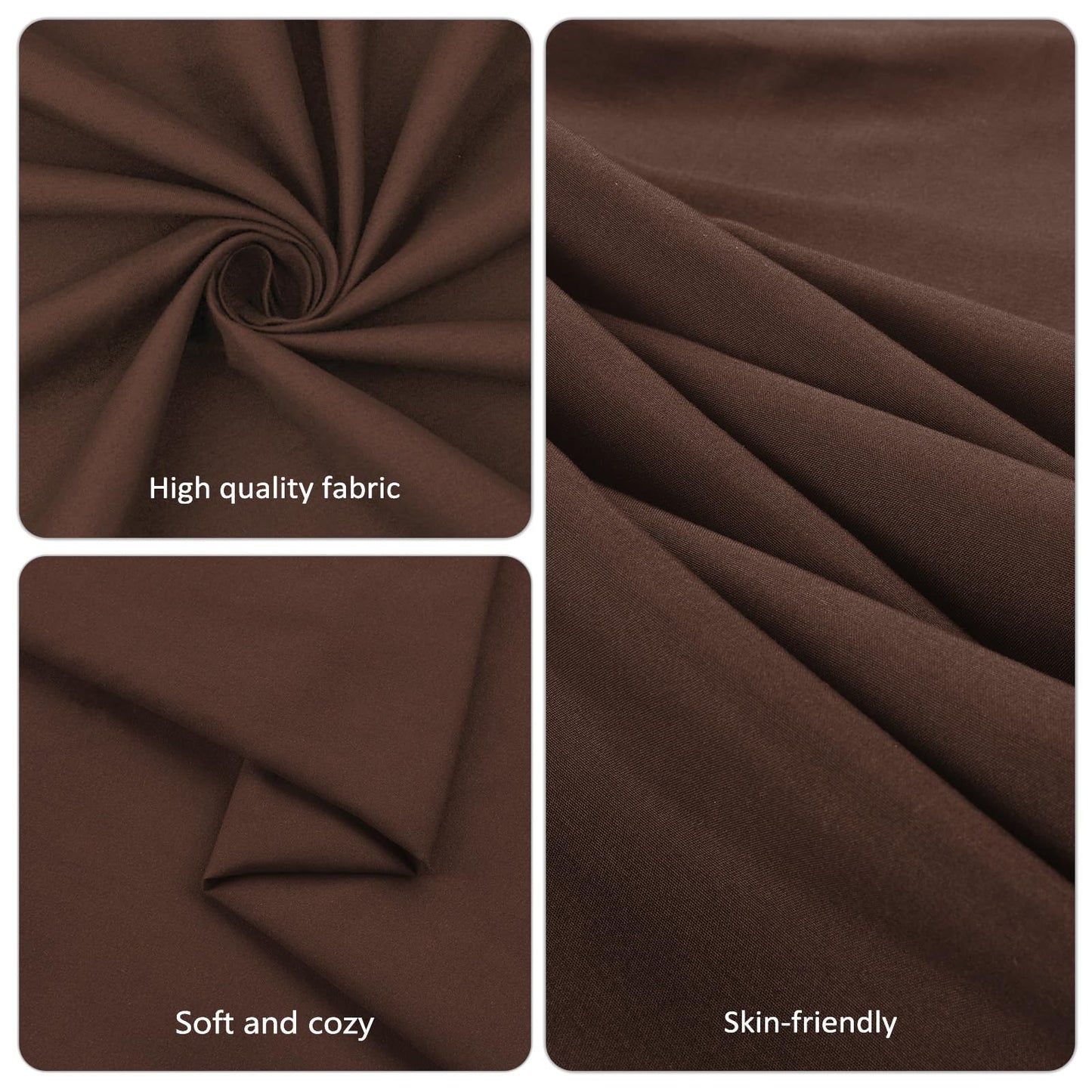 pepmily 8 Pack Brown Round Tablecloth 120 Inch Round Table Cloth, Wrinkle Resistant and Washable Polyester Fabric Table Cloth Round Table Cover for Dining Wedding Banquet Party