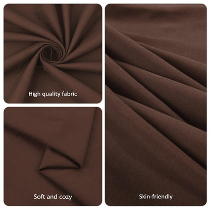 pepmily 8 Pack Brown Round Tablecloth 120 Inch Round Table Cloth, Wrinkle Resistant and Washable Polyester Fabric Table Cloth Round Table Cover for Dining Wedding Banquet Party