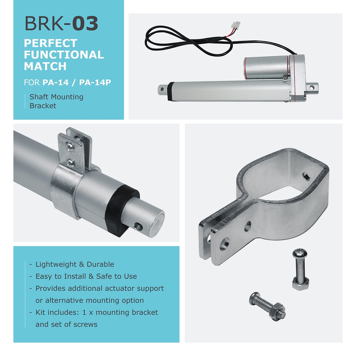 Progressive Automations 24V Mini Linear Electric Actuator - 1 inch, 50 lbs, Innovative Compact Design and Versatile Capabilities for Home and General Automation, Automotive, Manufacturing, PA-14
