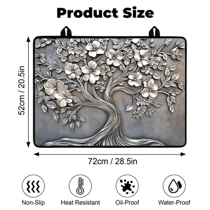 BSFHH Heat-Resistant Glass Stove Top Cover with Anti-Slip Rubber Coating – Electric Stove Protector, Scratch-Resistant, Expands Counter Space, Stylish Kitchen Decor (Tree)
