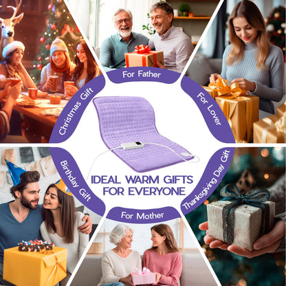 Large Heating Pad for Back Pain Relief, Electric Heating Pad for Neck and Shoulders, Auto Shut Off, Fast Heat, Christmas Gifts for Women Men, Birthday Gifts for Mom Dad (17'' x 33)