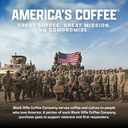 Black Rifle Coffee Company Just Black, 84 Count, Medium Roast K Cups - Single Serve K Cups Coffee Pods - Kcup Pods Compatible with all Keurig machines - Made from Arabica Beans