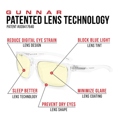 GUNNAR - Premium Gaming and Computer Glasses - Blocks 65% Blue Light - Intercept
