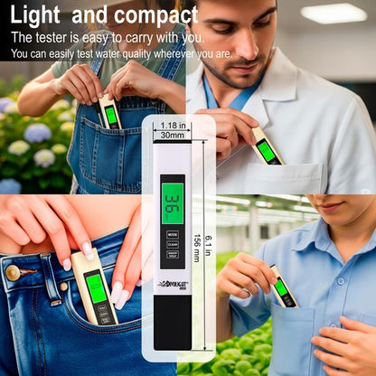 Divolight 7 in 1 Water Quality Tester Pen Meter for Pools, Drinking Water Aquariums hydroponic Cooking Tester Measure Water by 7 parameters: PH/TDS/EC/ORP/S.G/Water Salinity/Temp