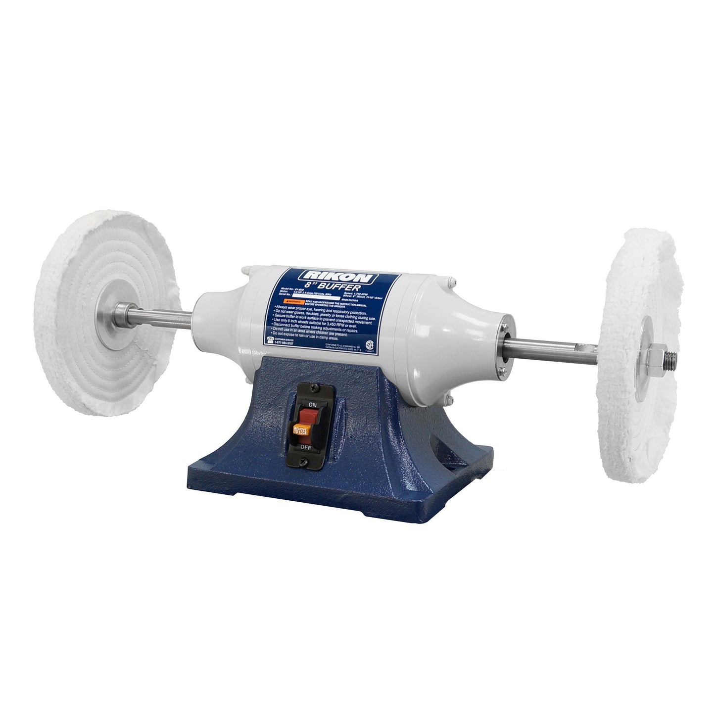 Rikon 8In Low Speed Buffer 1750 Rpm