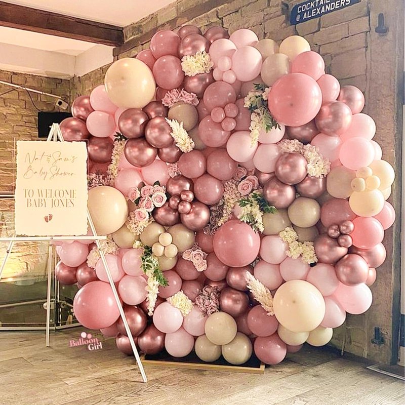 PartyWoo Dusty Pink Balloons 50pcs 12 Inch Boho Blush Lilac Pink Latex Helium Balloons for Princess Birthday Baby Shower Graduation Gender Reveal Anniversary Bachelorette Party Decorations Pink-F54