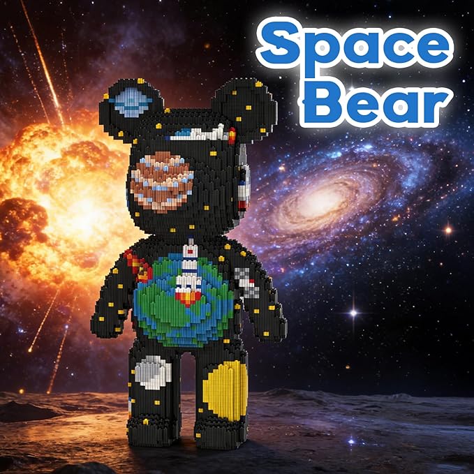 Space Bear Building Blocks (5800 PCS) Creative Animal Brick Set for Kids &amp Adults Micro Building Blocks Teddy Blocks Children Toys for Christmas Halloween Anniversary