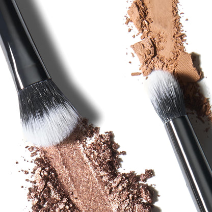 LAURA GELLER NEW YORK Retractable Black Kabuki Brush for Liquid, Cream and Powder Face Makeup With Aluminum Handle
