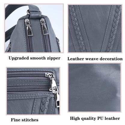 ELDA Crossbody Bags For Women Pocketbooks Soft PU Leather Purses and Handbags Multi Pocket Shoulder Bag