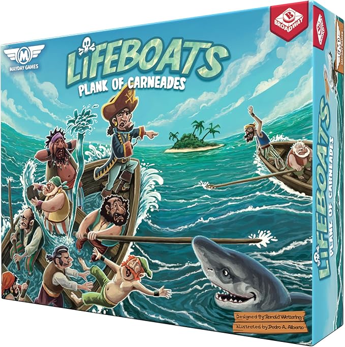 Lifeboats: Plank of Carneades Board Game by MayDay Games – Strategy Party Board Game for Adults and Family – Pirate-Themed Survival and Betrayal – Ages 8+ 3–7 Players – Dice Tower Approved